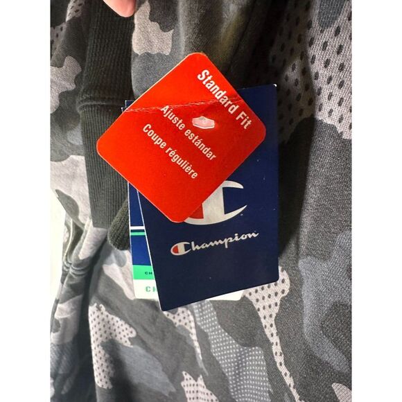 Champion Men's Camo Crewneck Sweatshirt Wolf Logo Pullover, Size L, NWT - Picture 8 of 10